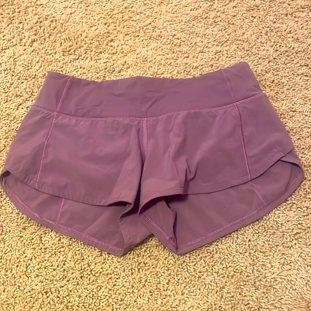 Lululemon Size 2 Purple/Lavender Low Rise Speed Ups 2.5